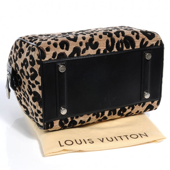 Louis Vuitton Jacquard Velvet Leopard Print Stephen Sprouse Speedy 4 of 8