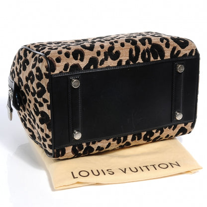 Louis Vuitton Jacquard Velvet Leopard Print Stephen Sprouse Speedy 4 of 8