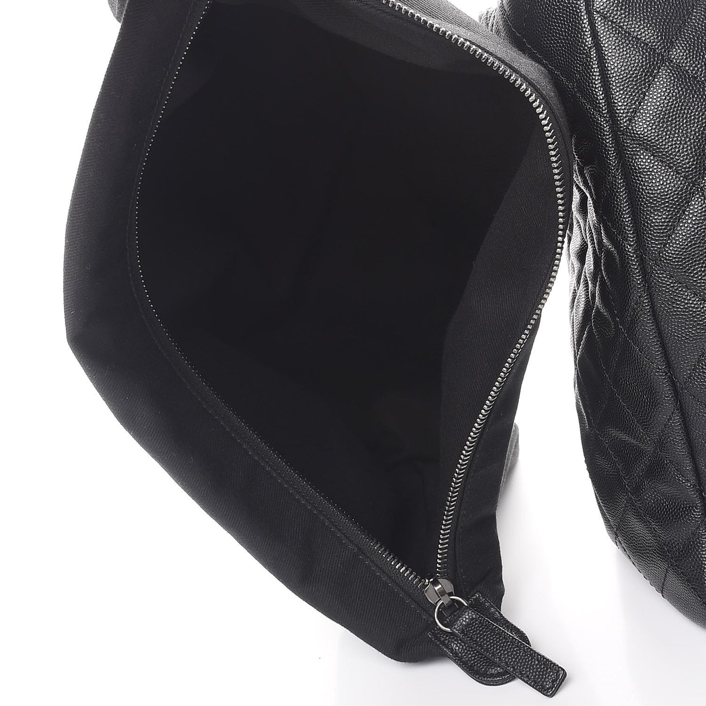 Caviar Quilted Large Coco Handle Shopping Tote Black