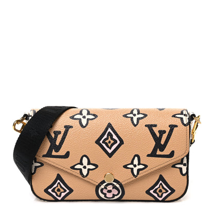 Louis Vuitton Monogram Wild At Heart Felicie Strap & Go Arizona Creme 1 of 9