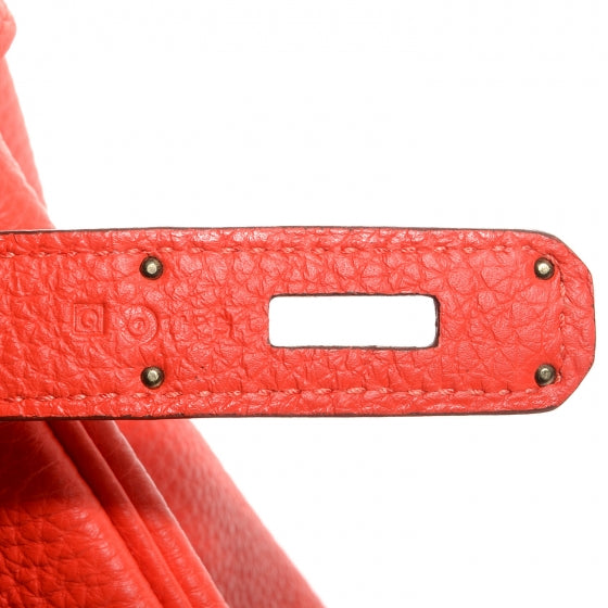 Togo Birkin 35 Rouge Casaque