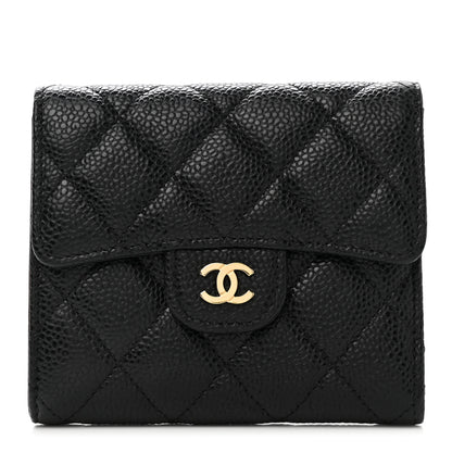 Chanel Caviar Quilted Compact Flap Wallet Black 1 of 9