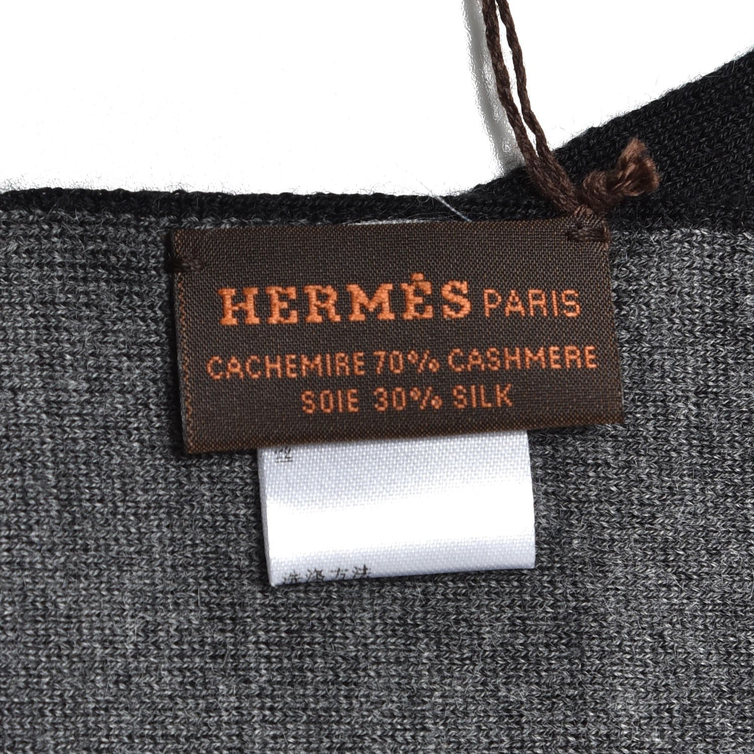 Hermes Cashmere Silk Aller Retour Scarf Black 5 of 5