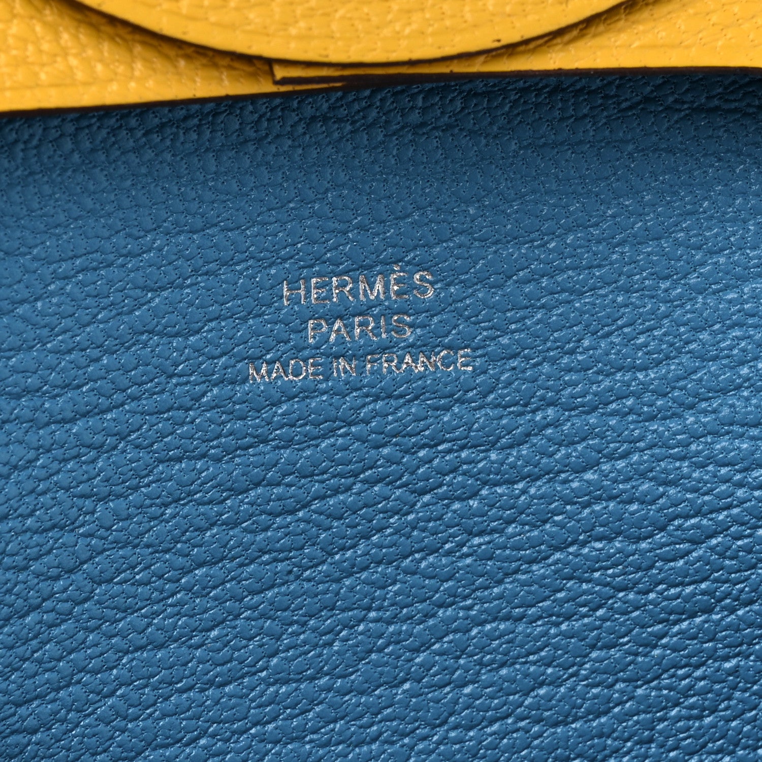 Hermes Chevre Mysore Bastia Verso Coin Purse Sun Bleu Frida 7 of 8