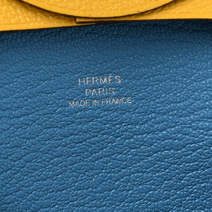Hermes Chevre Mysore Bastia Verso Coin Purse Sun Bleu Frida 7 of 8