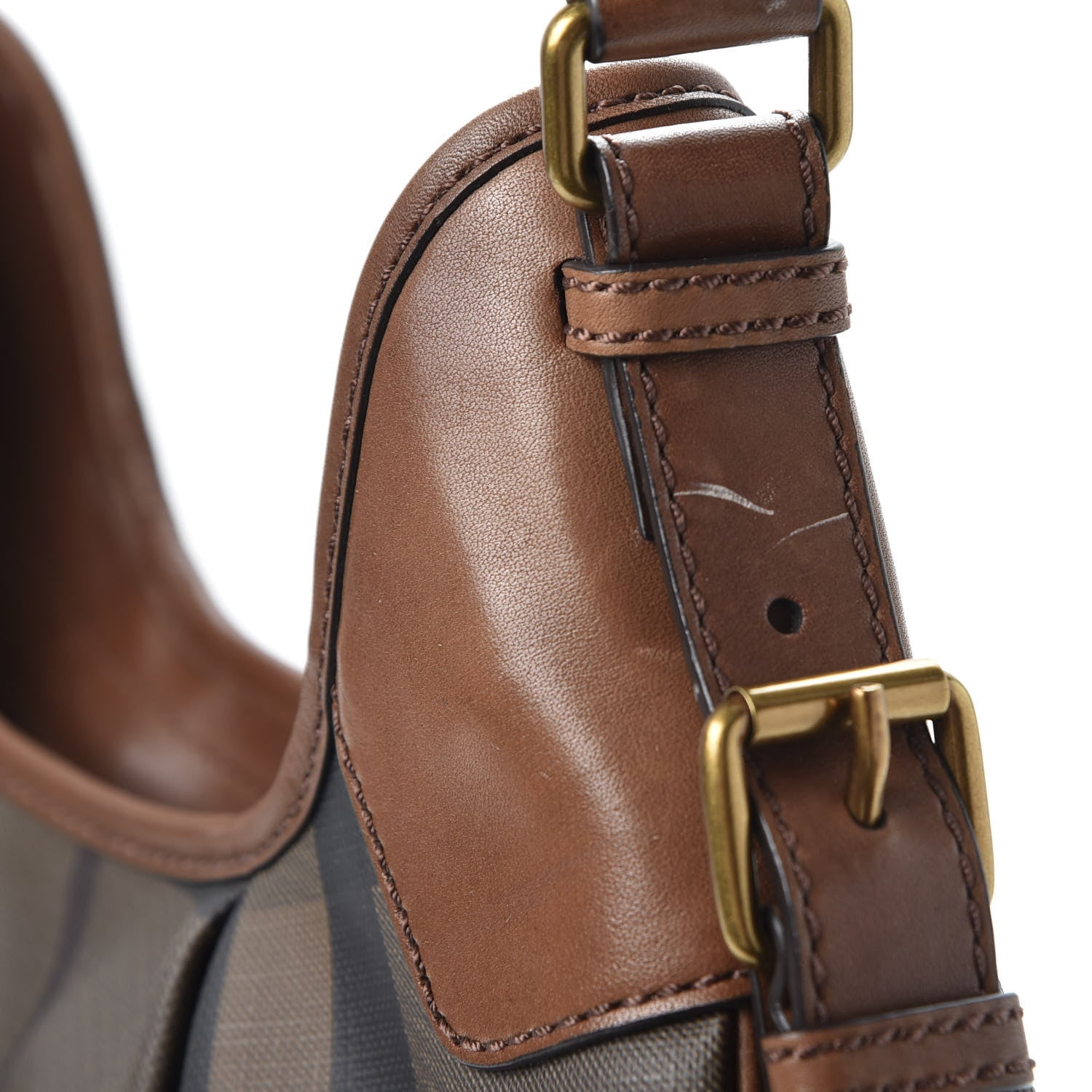 Burberry Smoked Check Brooklyn Hobo Tan 8 of 9