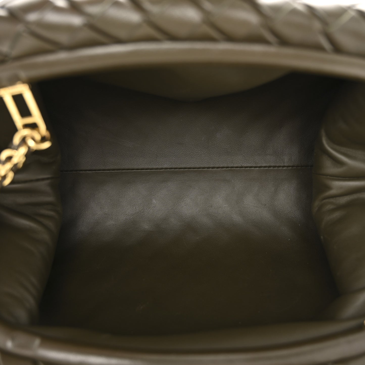 Nappa Intrecciato Teen The Lauren 1980 Clutch With Chain Khaki
