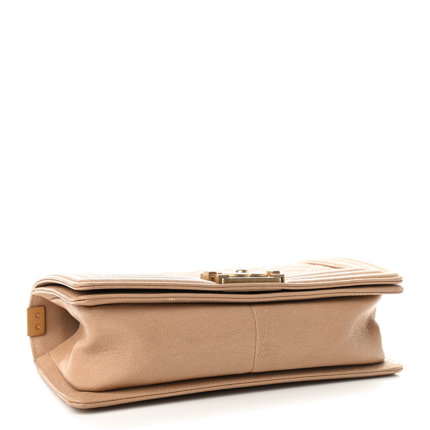 Caviar Quilted Medium Boy Flap Beige
