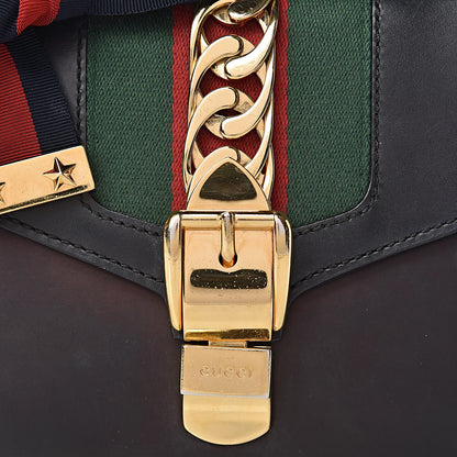 Gucci Calfskin Mini Sylvie Chain Shoulder Bag Black 23 of 26