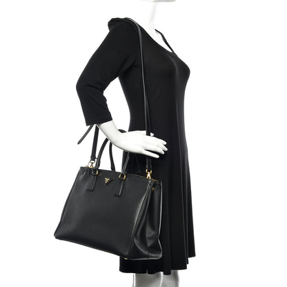 Prada Saffiano Large Galleria Double Zip Tote Black 2 of 16