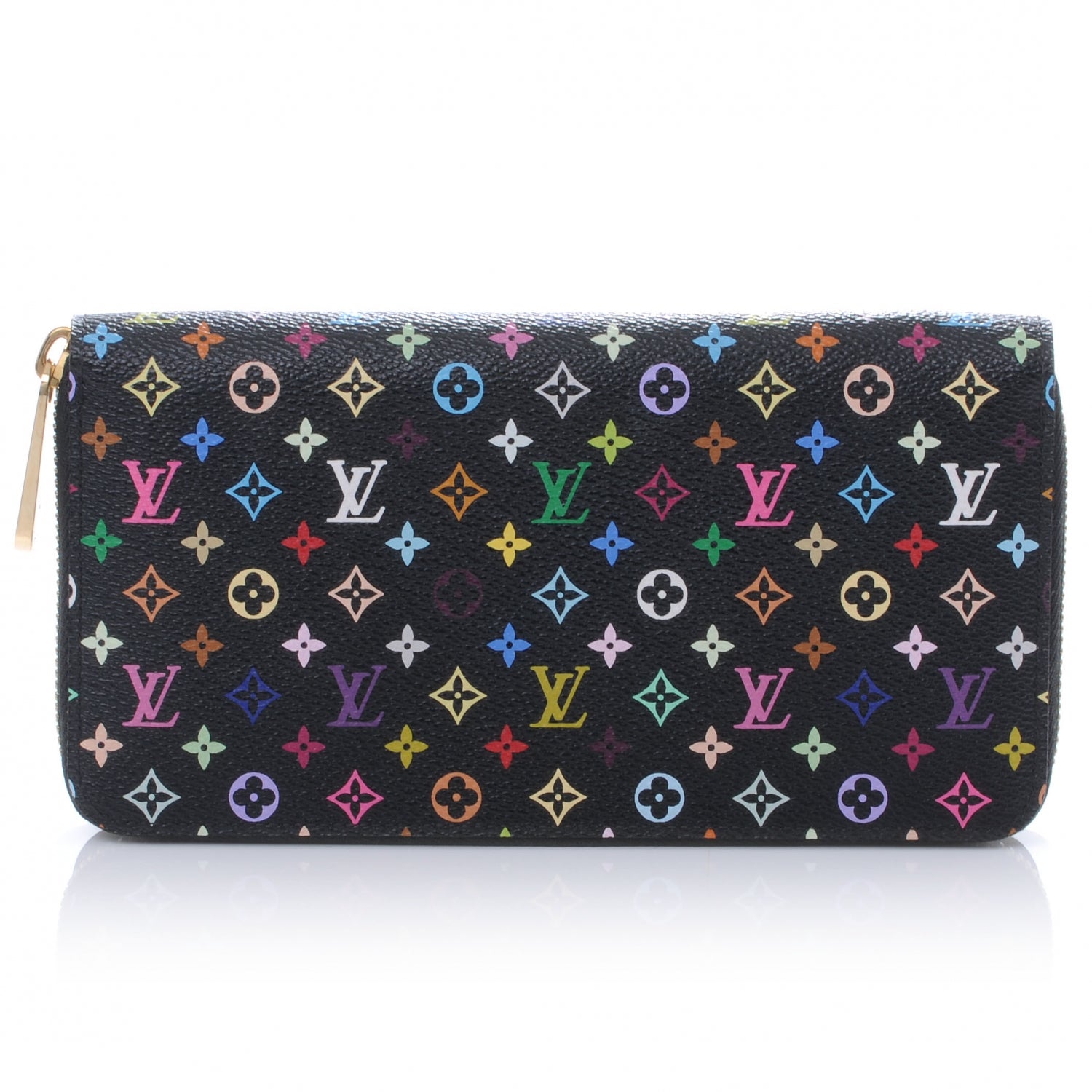 Louis Vuitton Monogram Multicolor Zippy Wallet Black Grenade 1 of 7