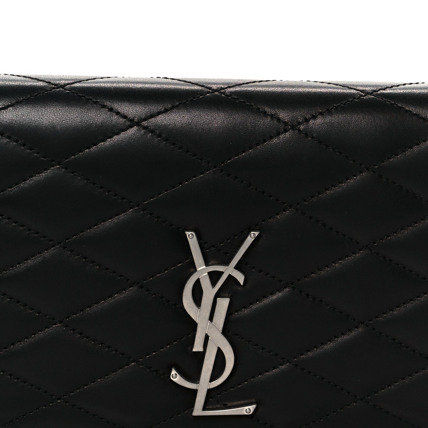 Lambskin Quilted Kate Clutch Black