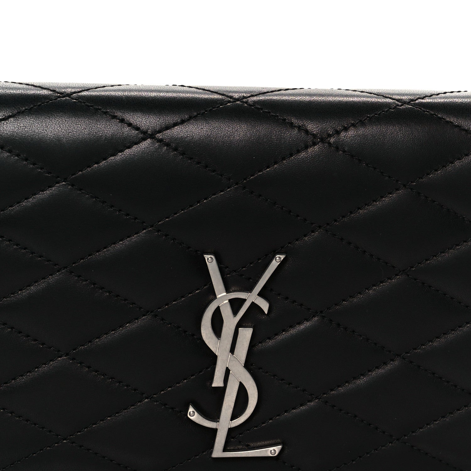 Saint Laurent Lambskin Quilted Kate Clutch Black 9 of 9