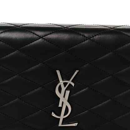 Saint Laurent Lambskin Quilted Kate Clutch Black 9 of 9