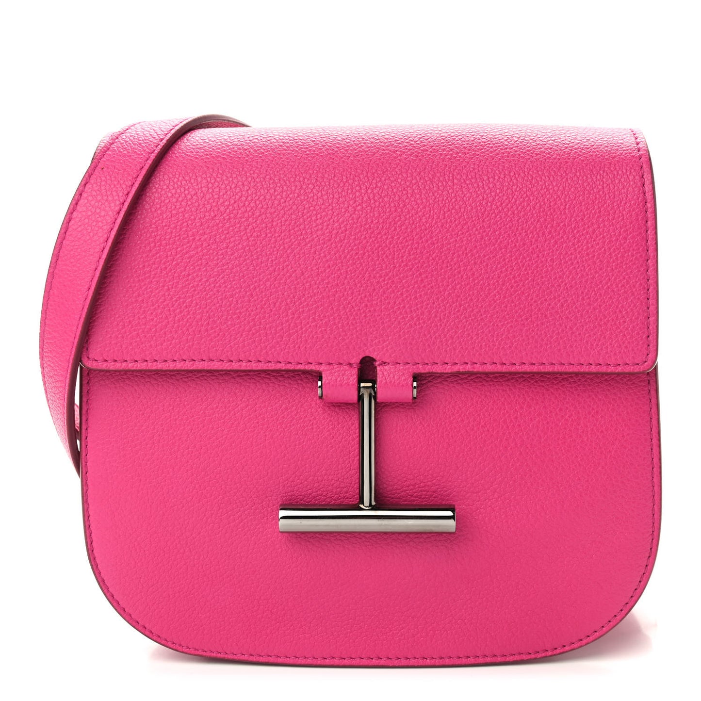Calfskin Small T Clasp Tara Crossbody Bag Cabaret