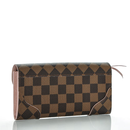Louis Vuitton Damier Ebene Caissa Wallet Rose Ballerine 3 of 6