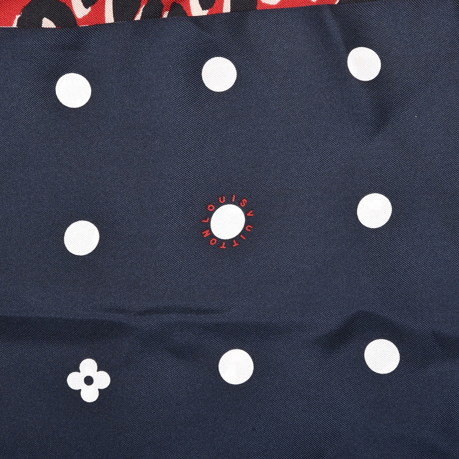 Louis Vuitton Silk Leopard Snood Scarf Red Rouge Blue Infini 3 of 4