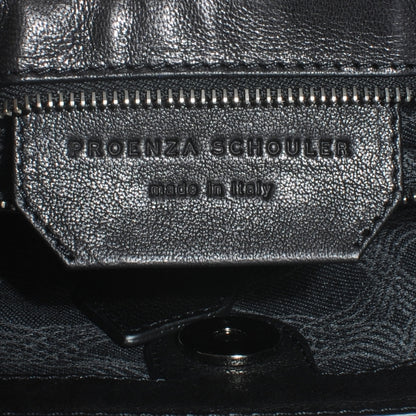 Proenza Schouler Woven Leather PS1 Medium Satchel Saffron and Black 7 of 8