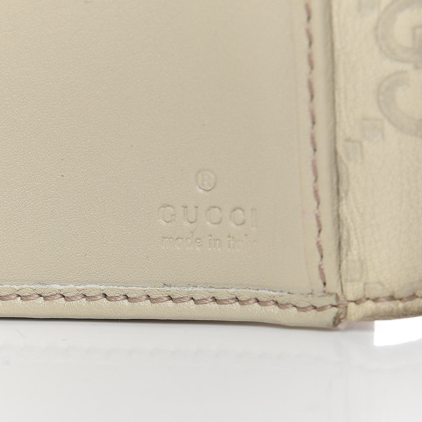 Guccissima Horsebit Continental Wallet Ivory