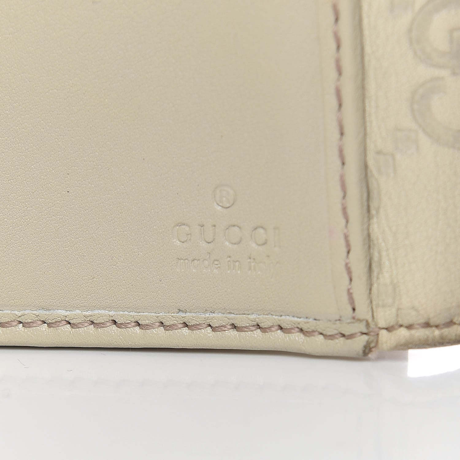 Gucci Guccissima Horsebit Continental Wallet Ivory 6 of 12