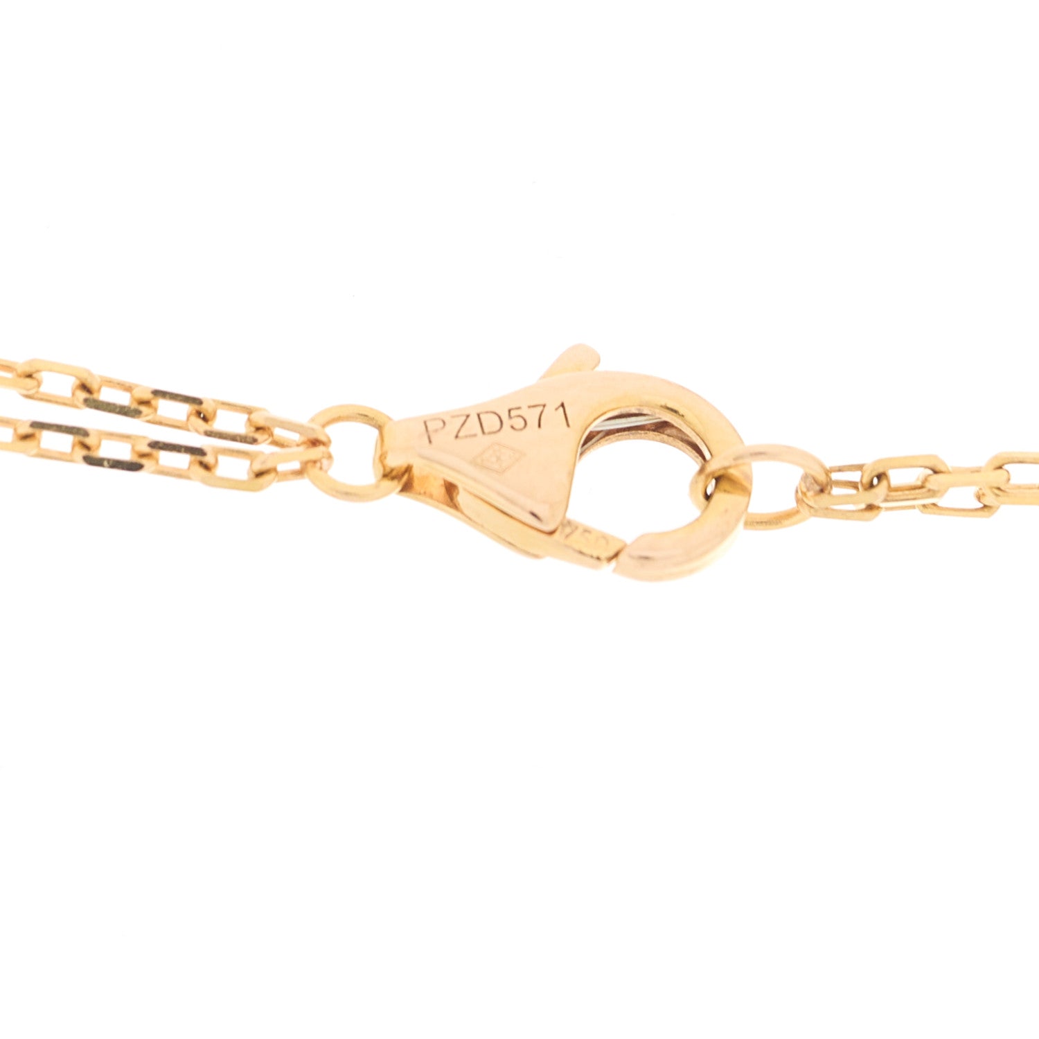 Cartier 18K Pink Gold 2 Diamond LOVE Necklace 5 of 5
