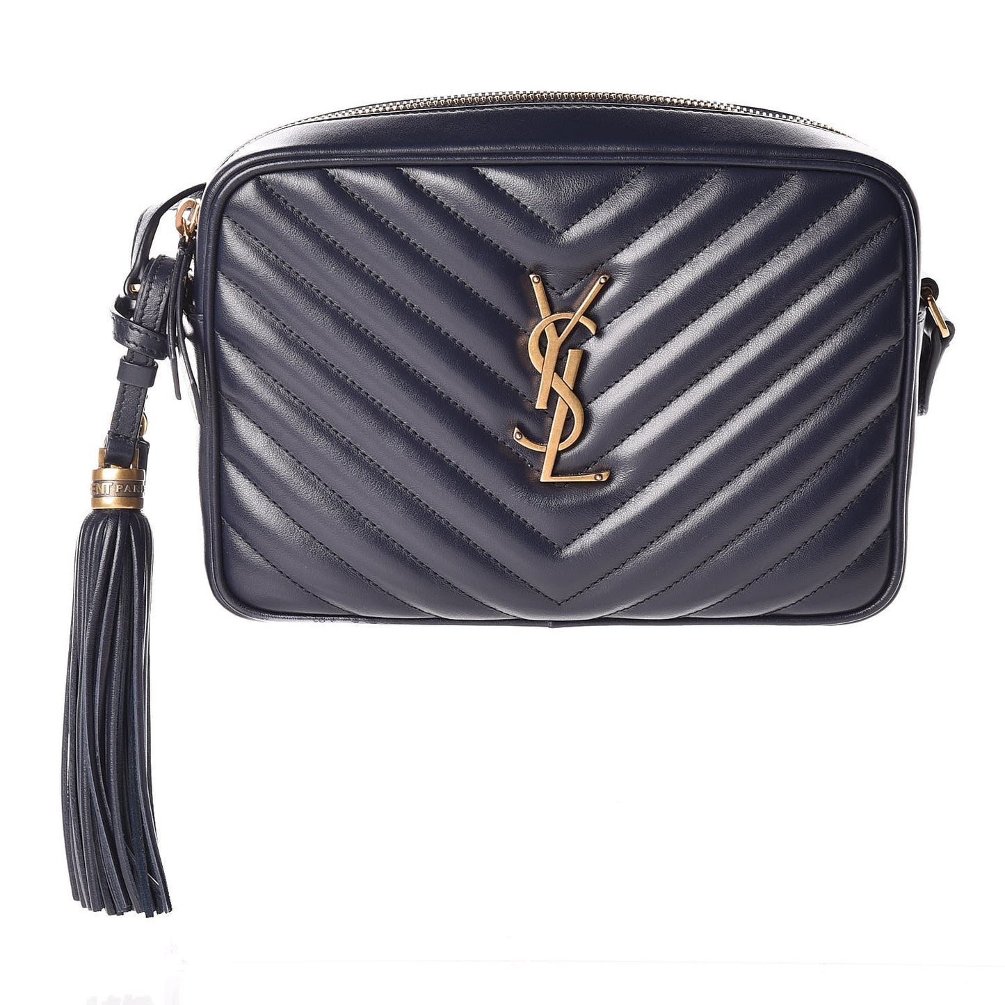 Calfskin Matelasse Monogram Lou Camera Bag Navy