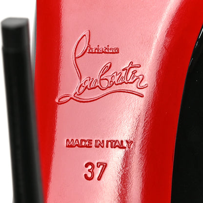 Christian Louboutin Patent New Very Prive 120 Pumps 37 Black Red 6 of 8