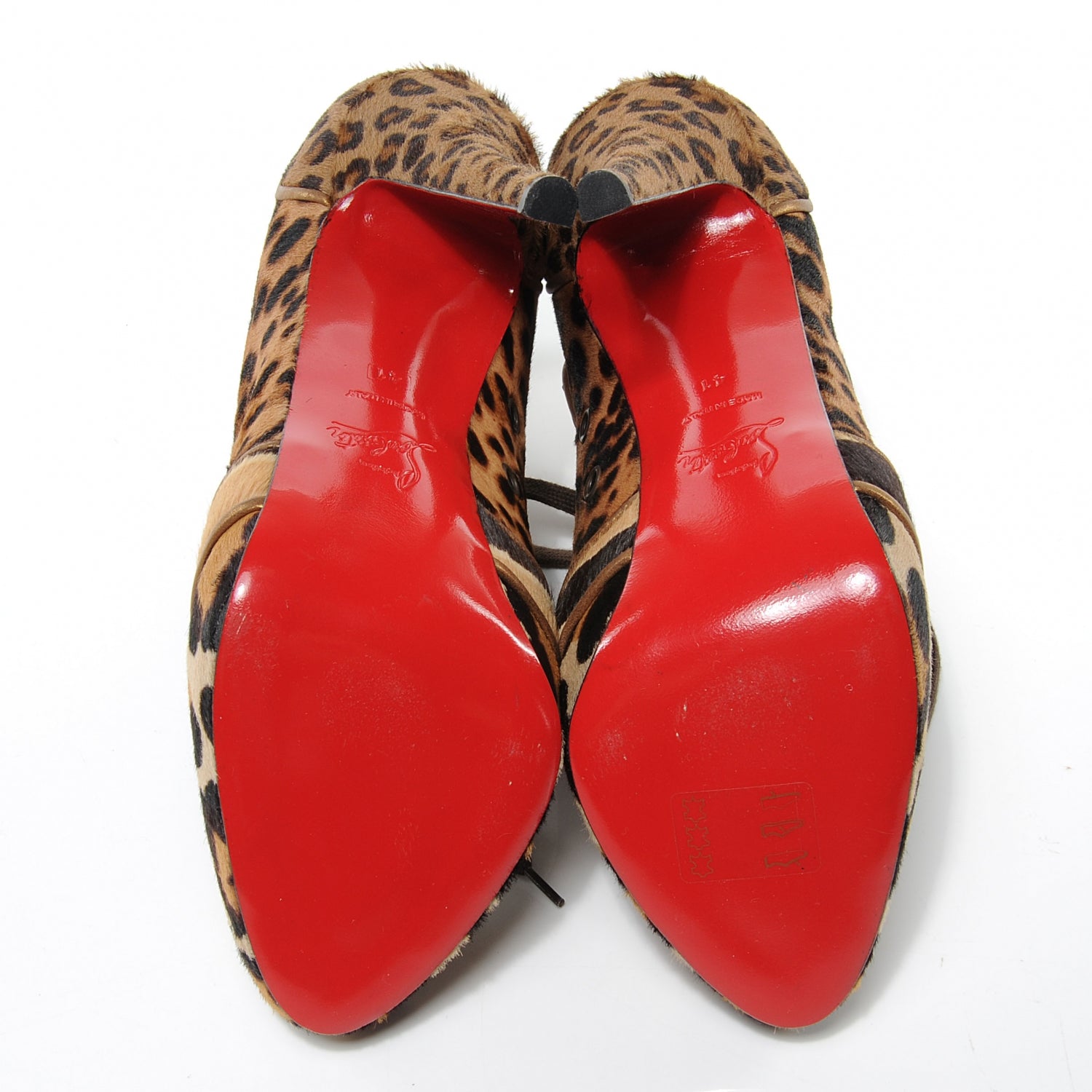 Christian Louboutin Pony Hair Leopard Venus Orlato 140 Booties 41 4 of 6