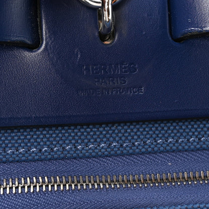 Hermes Military Toile Vache Hunter Herbag Zip 31 PM Bleu Brighton Bleu Saphir 6 of 10