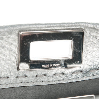 Fendi Cuoio Romano Lux Selleria Mini Peekaboo Iconic Satchel Argento 8 of 8