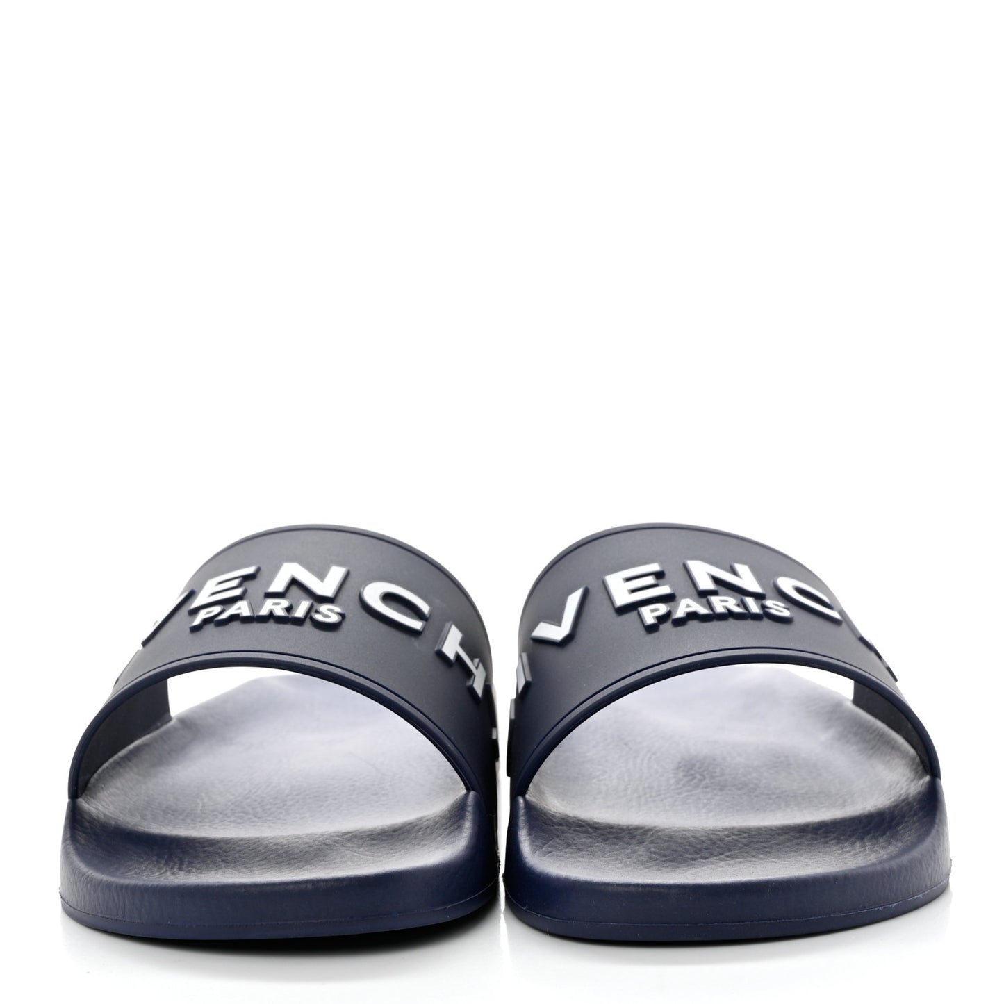 Rubber Logo Pool Slide Sandals 40 Steel Blue