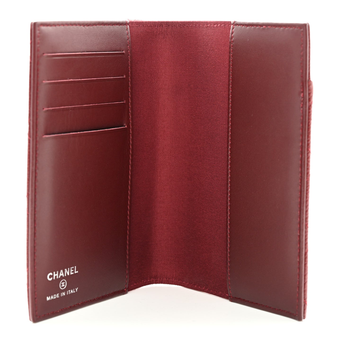 Caviar Quilted Passport Holder Red