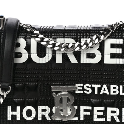 Burberry Patent Quilted Horseferry Print Small Lola Bag Black 7 of 9