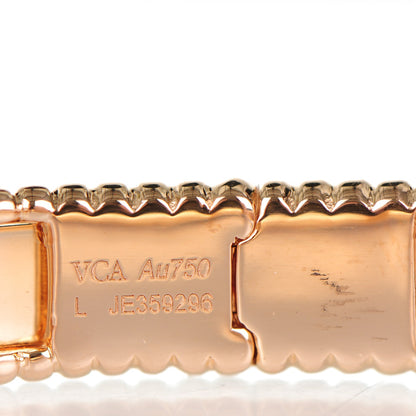 Van Cleef & Arpels 18K Rose Gold Perlee Signature Bangle Bracelet L 4 of 6