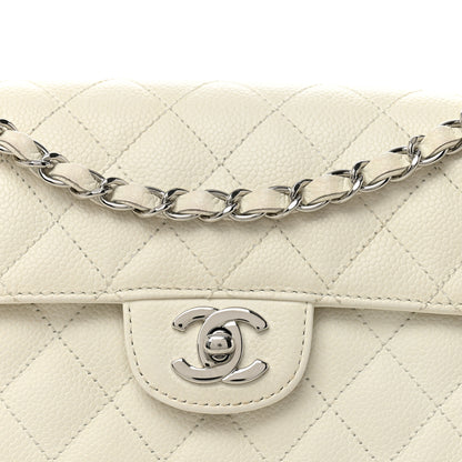Chanel Caviar Quilted East West Flap White 8 of 16