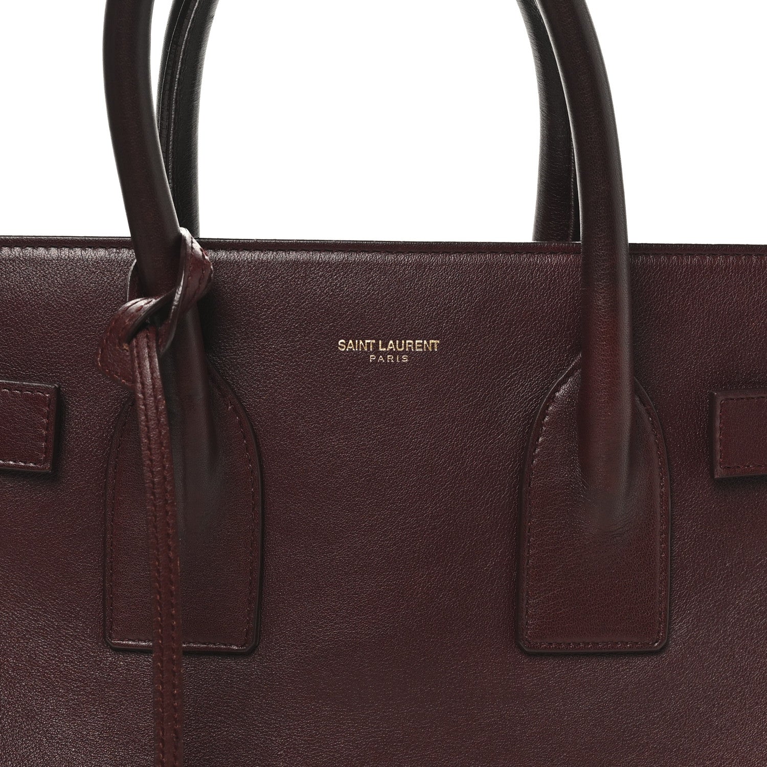 Saint Laurent Calfskin Small Sac De Jour Amarena 7 of 9
