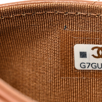 Chanel Lambskin Quilted Chanel 19 Card Holder Brown 8 of 9