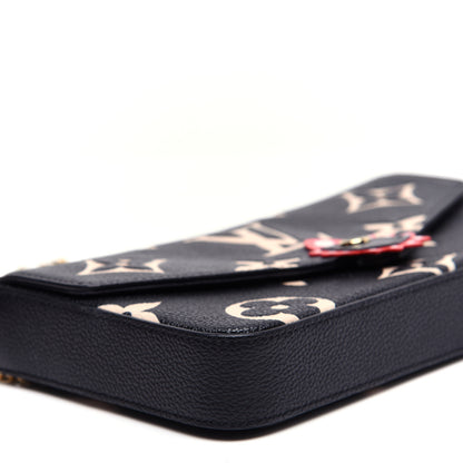 Louis Vuitton Empreinte Monogram Giant Crafty Pochette Felicie Black Creme 6 of 23