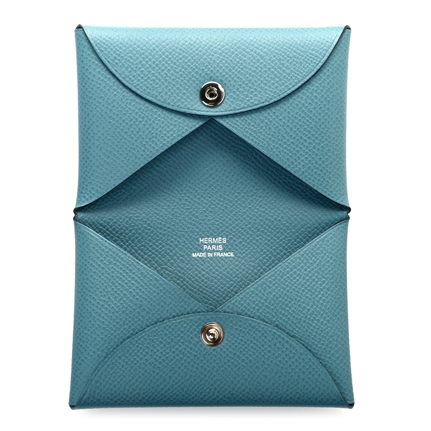 Epsom Calvi Card Case Blue Jean