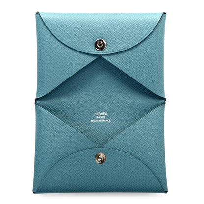 Hermes Epsom Calvi Card Case Blue Jean 7 of 7