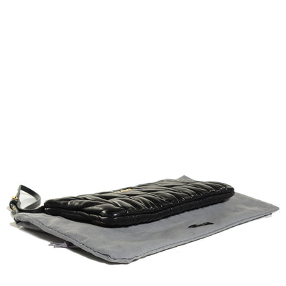 Miu Miu Leather Matelasse Lux Clutch Black 4 of 8