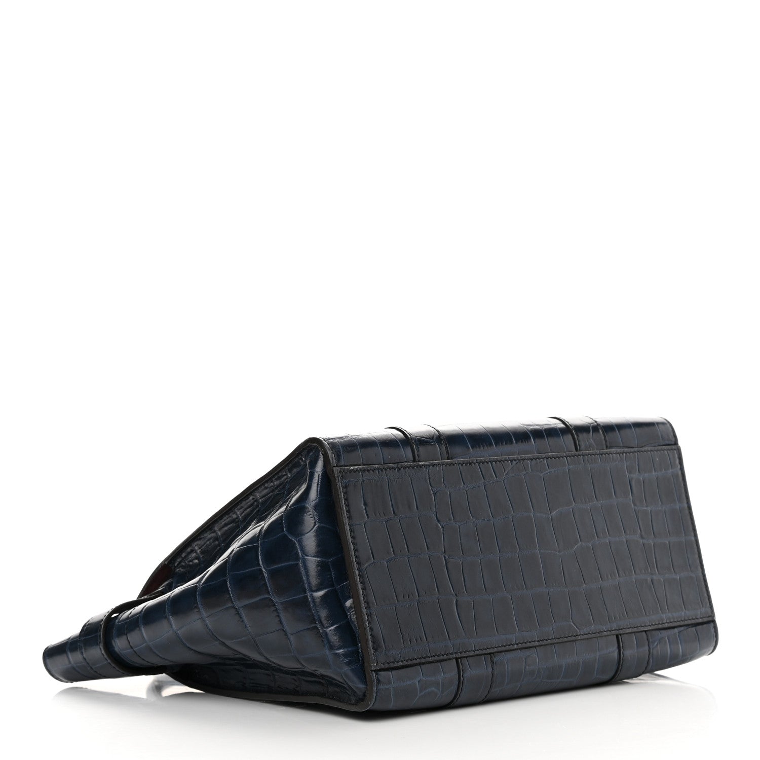 Mulberry Crocodile Embossed Calfskin Small Zipped Bayswater Blue 4 of 16