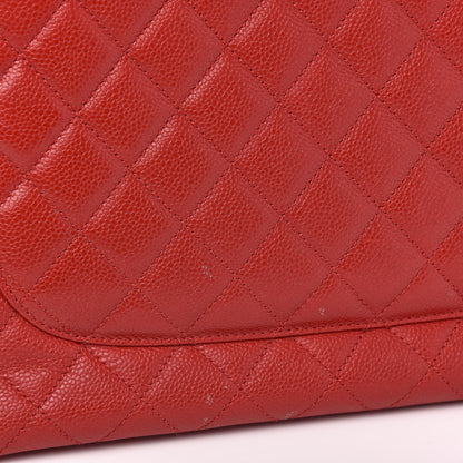 Chanel Caviar Quilted Grand Shopping Tote GST Red 11 of 11