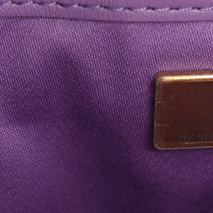 Chanel Suede Quilted Mini Chanel 25 Handbag Purple 7 of 10