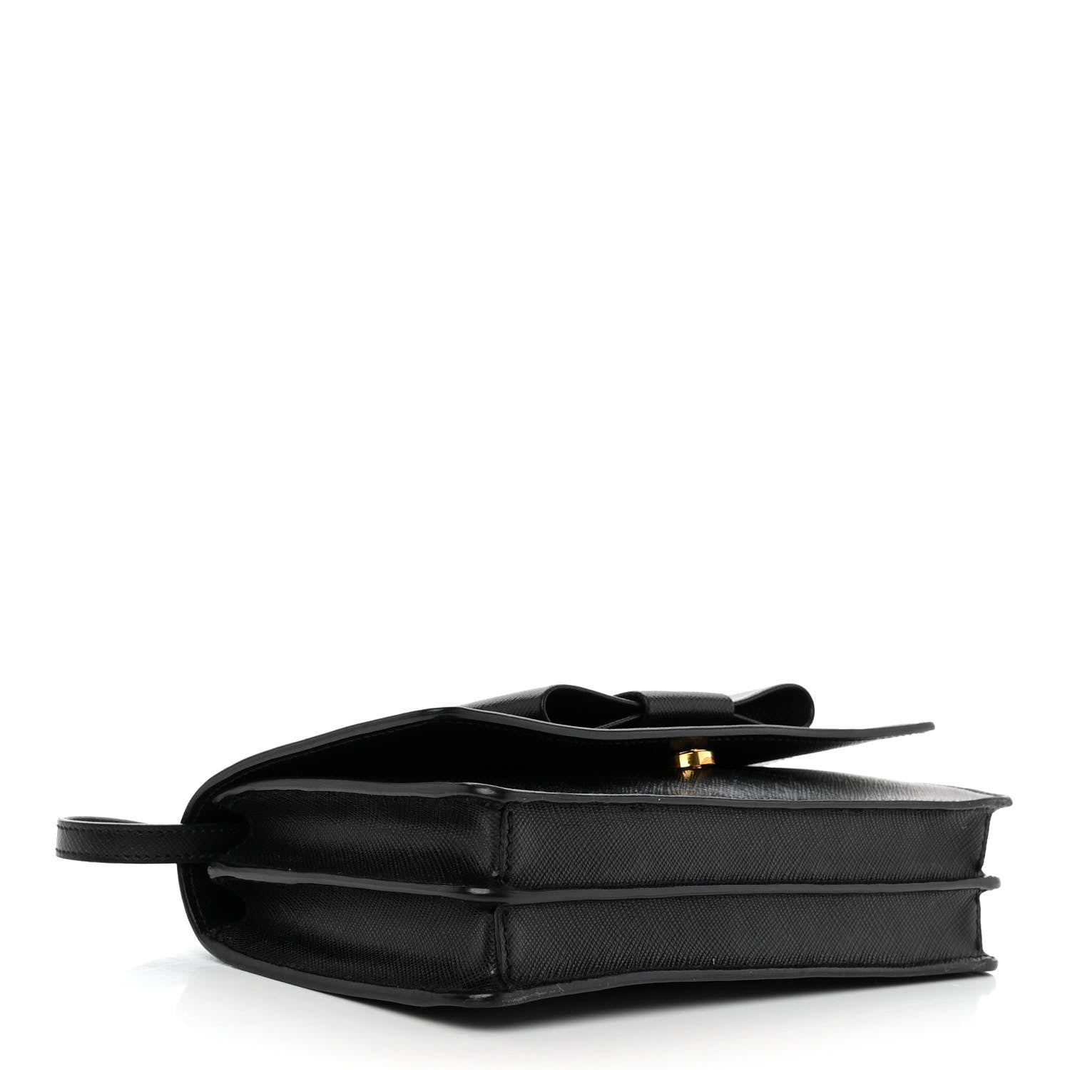 Prada Saffiano Lux Bow Crossbody Bag Black 4 of 10