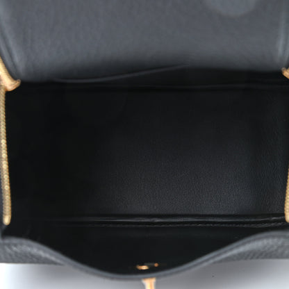 Hermes Taurillon Clemence Mini Lindy 20 Black 4 of 4
