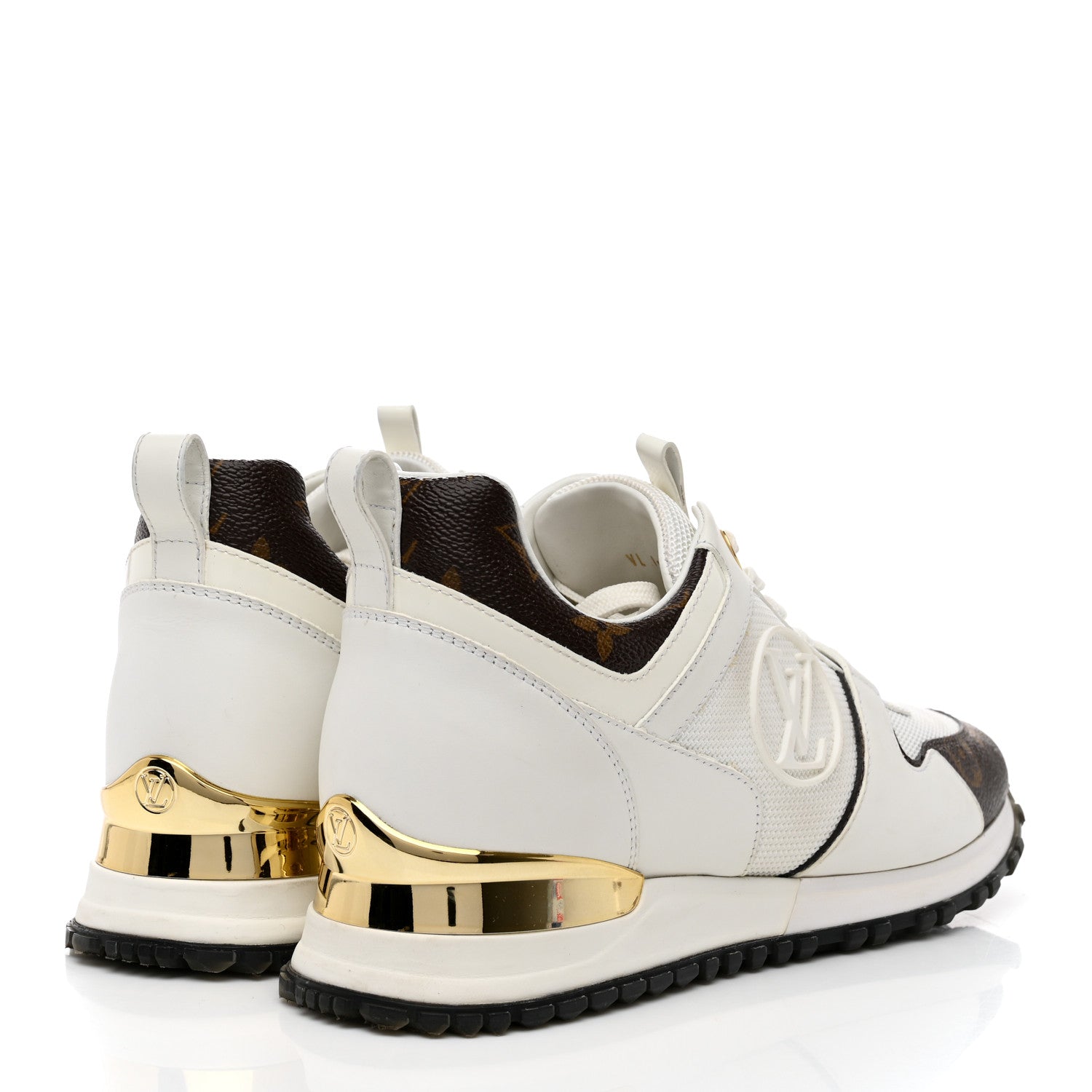 Louis Vuitton Calfskin Monogram Run Away Sneakers 37.5 White 4 of 9