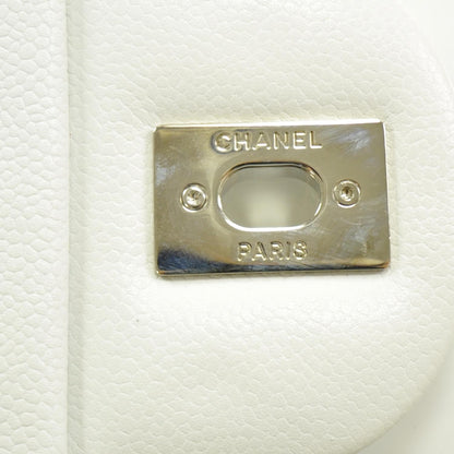 Chanel Washed Caviar Maxi Flap White 7 of 10