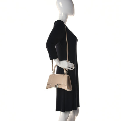 Balenciaga Shiny Box Calfskin Small Hourglass Top Handle Bag Light Beige 2 of 9