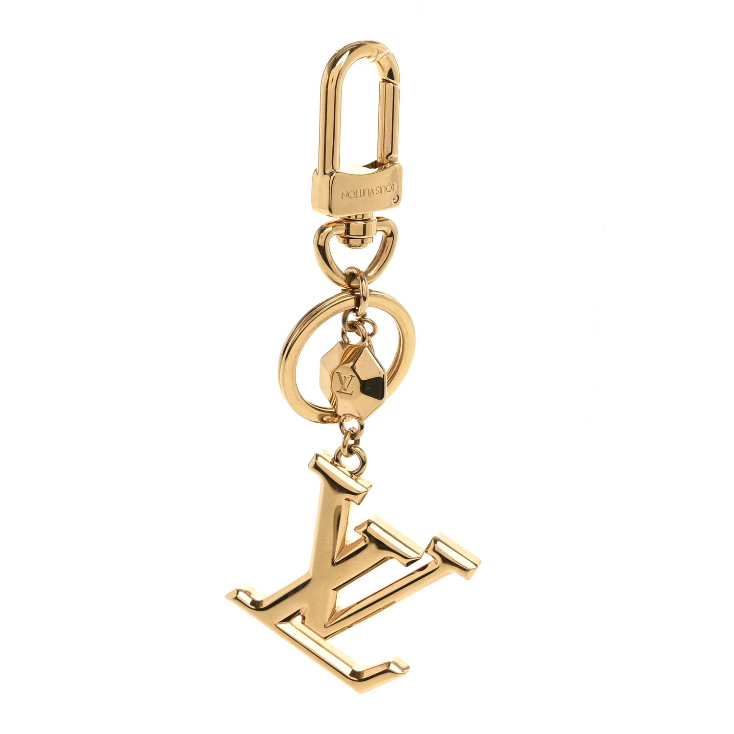 Louis Vuitton LV Facettes Bag Charm Key Holder Gold 2 of 6